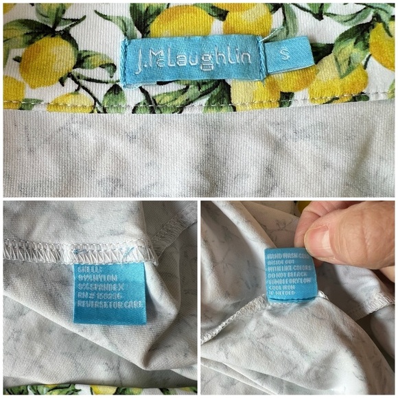 J MCLAUGHLIN YANNA DRESS S CATALINA CLOTH LEMON PRINT 1/4 ZIP POLO SUMMER NWOT - Picture 12 of 12